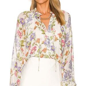 NWT - Yumi Kim Sundown Top Hopefield Ivory - Floral Print Women's Top